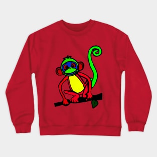 Colorful monkey Crewneck Sweatshirt